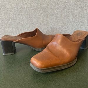Vintage leather mules